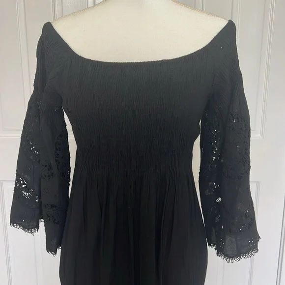 Spectacular Black Antica Sartoria off the shoulder dress - Picture 3 of 11